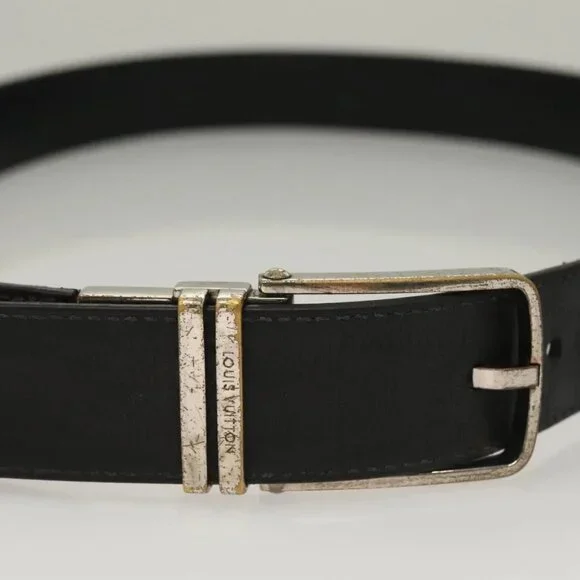 LOUIS VUITTON Damier Infini Ceinture Boston Belt Black LV Auth bs27758